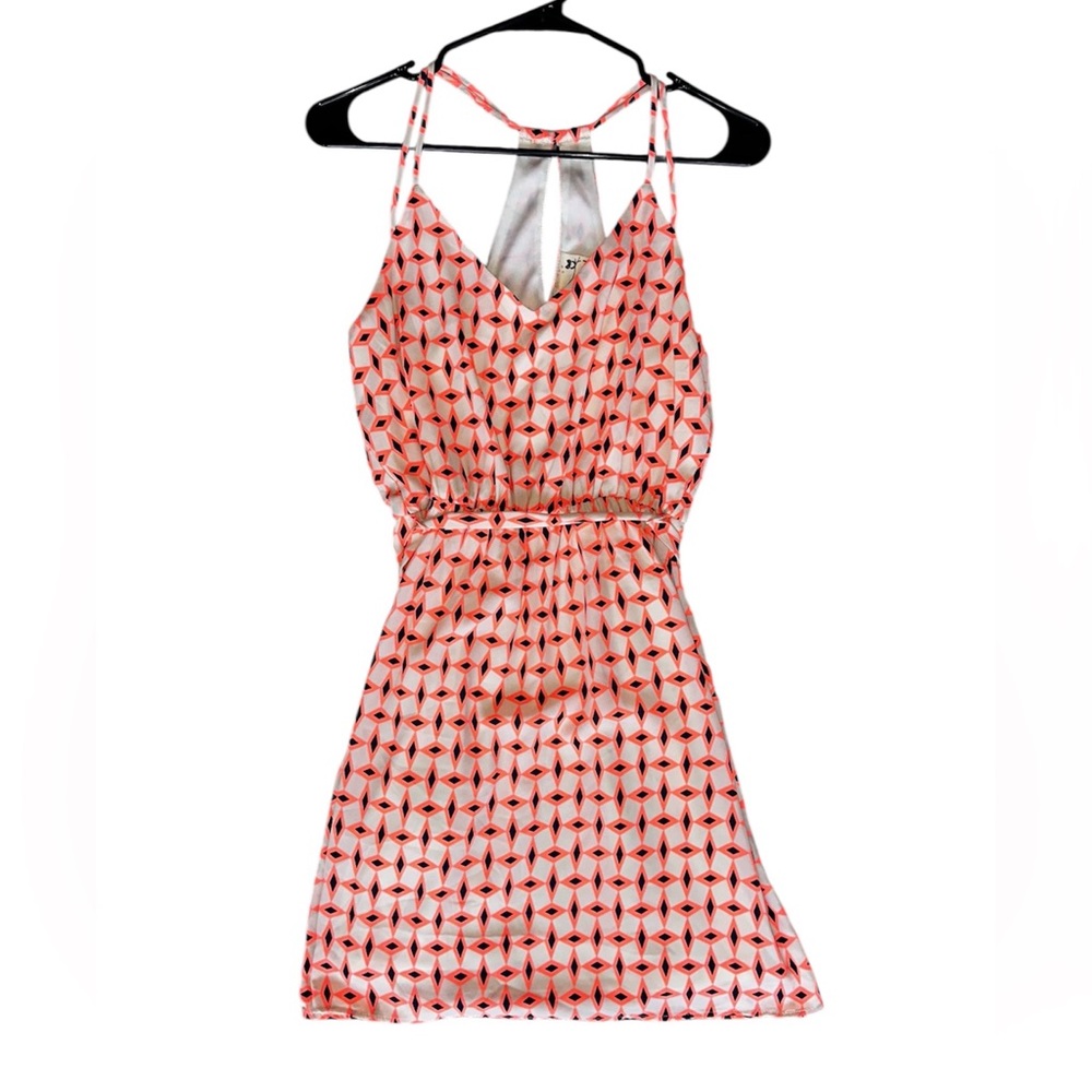 Pink Owl Pink and Beige Sleevless Dress